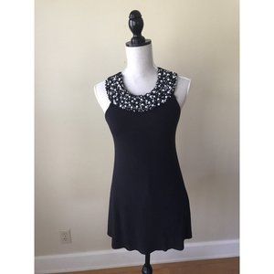 BAILEY 44 BLACK BEADED NECKLINE DRESS - SIZE M